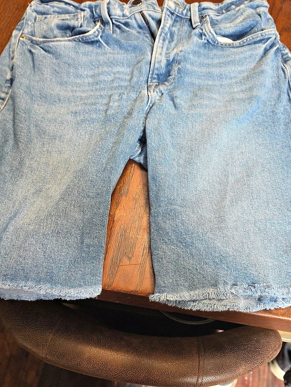 FRAME Le Vintage Bermuda Denim Bermuda Shorts Waist 29 Blue